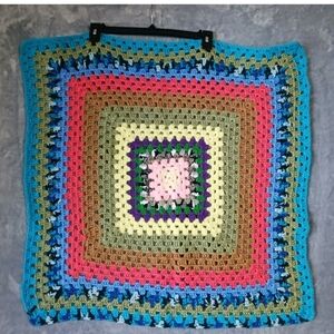 Handmade Open Knit Crochet Afghan Blanket Couch Chair Small Blanket Throw